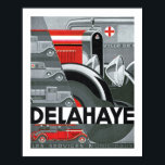 Pôster Delahaye Art Deco Automobile Anúncio<br><div class="desc">A Vintage Art Deco elegeu o anúncio para Delahaye Motors da frança,  mostrando influência da composição cubística numa peça de escuro e claro,  formas e vazios.</div>