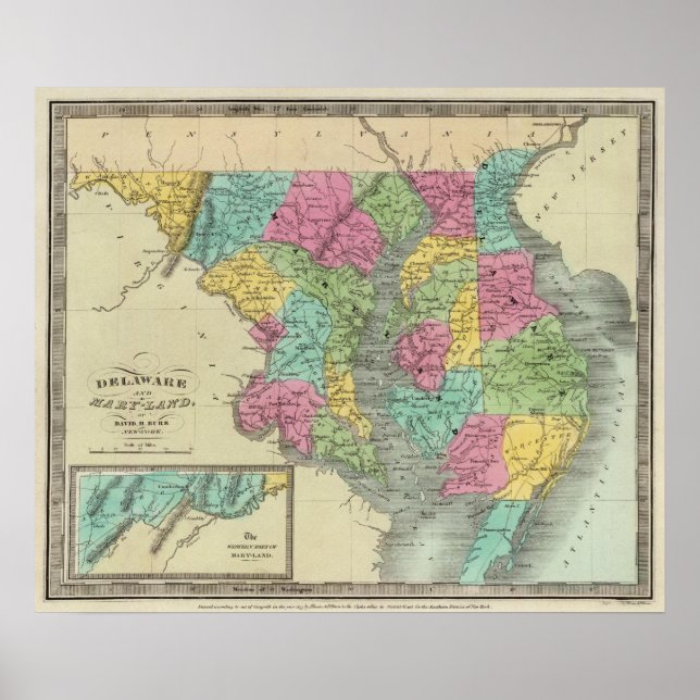 Pôster Delaware E MaryLand (Frente)
