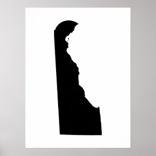 Pôster Delaware em preto e branco