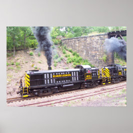 Poster Delaware Lackawanna Railroad Alco RS-3s
