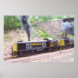 Poster Delaware Lackawanna Railroad Alco RS-3s