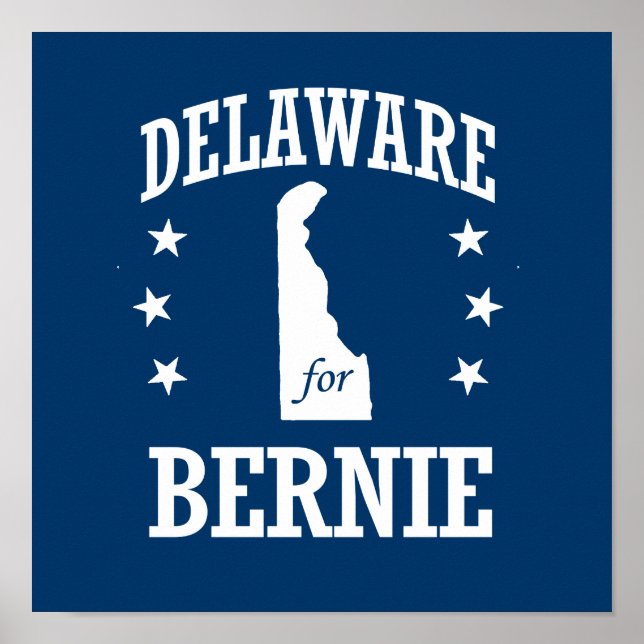 POSTER DELAWARE PARA BERNIE SANDERS (Frente)