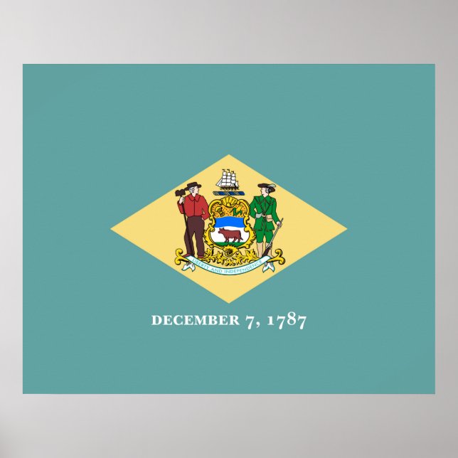 Pôster Delaware State Flag Design (Frente)
