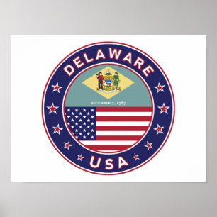 Poster Delaware, t-shirt Delaware, adesivo Delaware