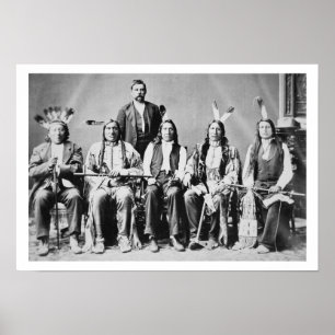 Pôster Delegação de chefes de Sioux, conduzida pela nuv