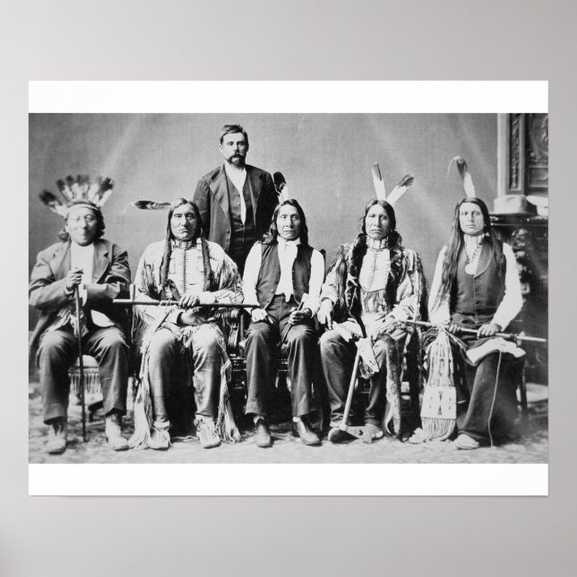 Poster Delegação dos Chefes Sioux, liderada pela Nuvem Ve (Frente)