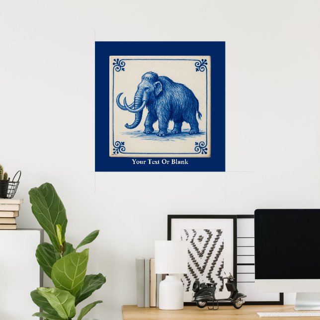 Poster Delft Wooly Mammoth (Escritório em casa)