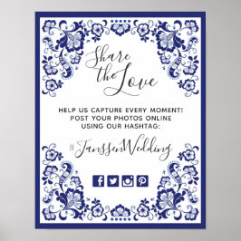 Pôster Delfts Blauw | Delft Blue Hashtag Fotos Casamento