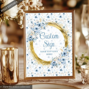 Poster Delicado Boho Dusty Dourado 8x10 Sinal de Casament