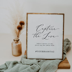 Poster Delicar Captura O Sinal De Hashtag De Casamento De