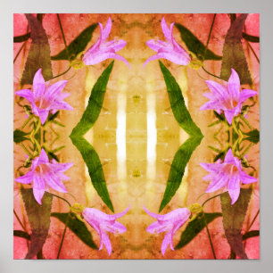 Poster Delicar Flores Roxos De Lily, Arte Afastada