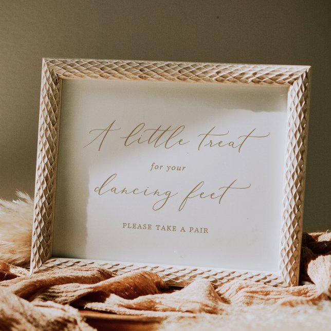 Poster Delicar Pés Dourados de Caligrafia (Criador carregado)