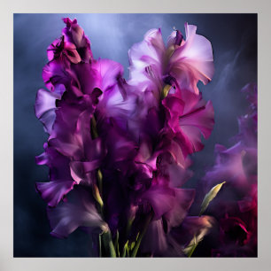 Poster Delicate Gladiolas