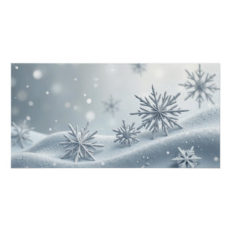Pôster Delicate Snowflakes – Minimal Winter Wall Art