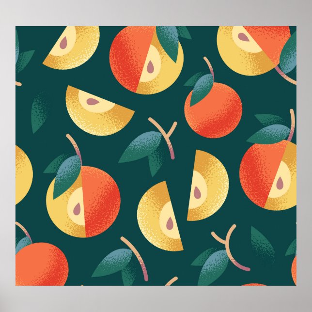 Poster Delícia da Maçã: Verde Escuro Sem Vista. (Frente)