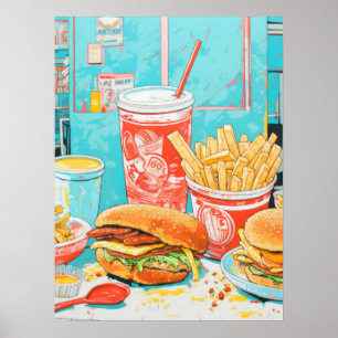 Poster Delícia de Comida rápida