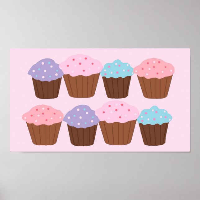 Poster Delícia de Cupcake (Frente)