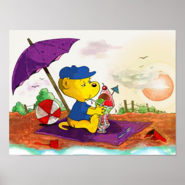 Poster Delícia de Praia do Gelado de Ferald (Frente)