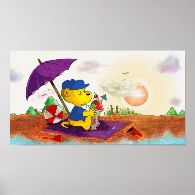 Poster Delícia de Praia do Gelado de Ferald (Frente)