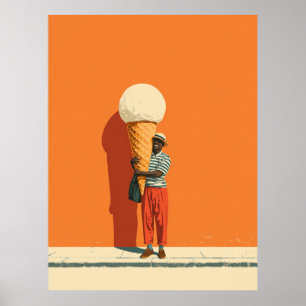 Poster Delícia de Sorvete Gigante