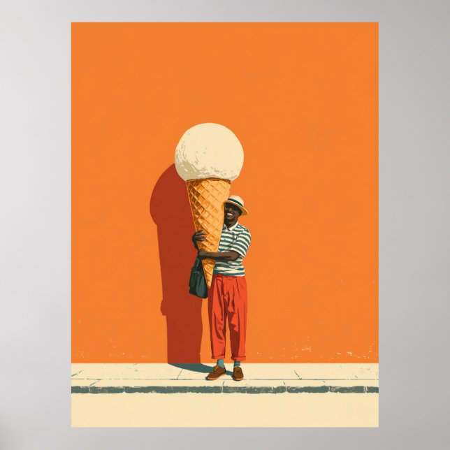 Poster Delícia de Sorvete Gigante (Frente)