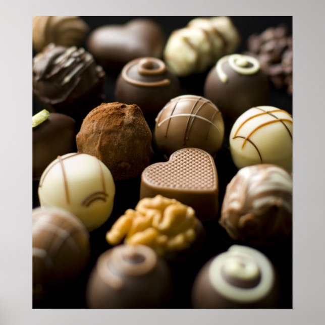 Poster Delicious chocolate pralines (Frente)