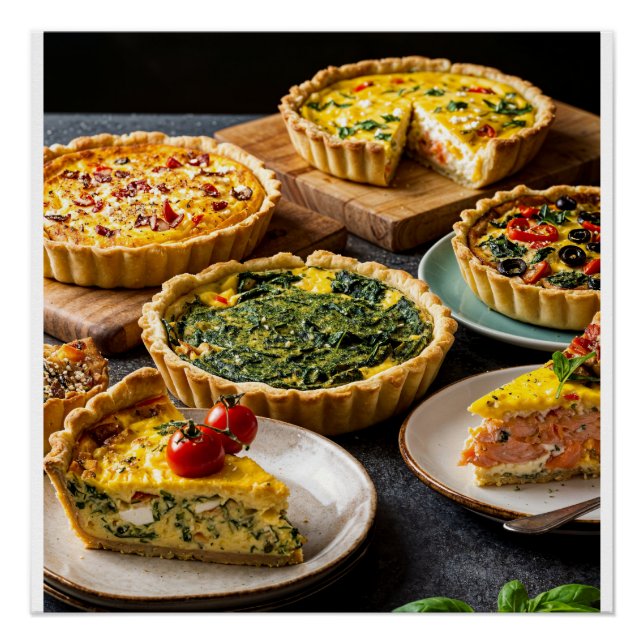 Pôster delicious quiches (Frente)