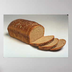 Poster Delicious Sliced wheat bread