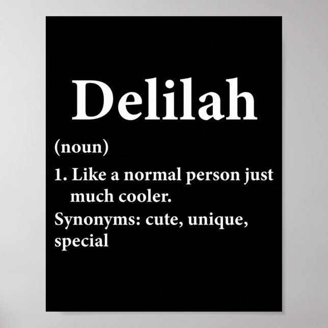 Poster Delilah Name Definition  (Frente)