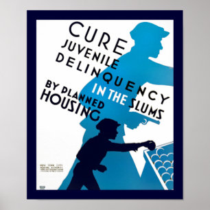Poster Delinquência juvenil da cura nos precários