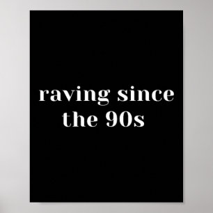 Poster Delirando Desde Os Anos 90 Roupa Vintage Rave Tech