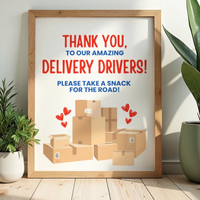 Poster Delivery Driver Thank You Sign (Criador carregado)