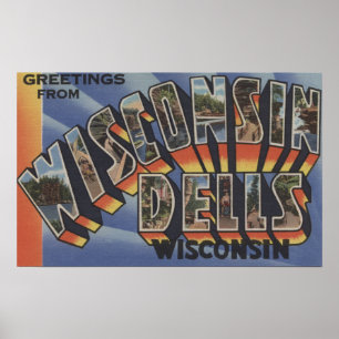 Poster Dells de Wisconsin, Wisconsin - grandes cenas da