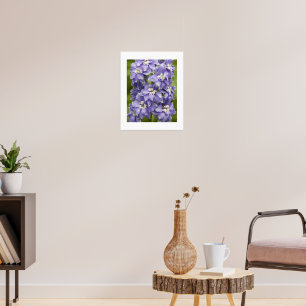 Poster Delphinium Floral Roxo Fotográfica