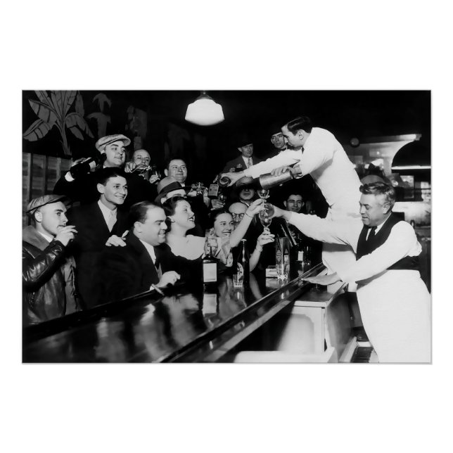 Pôster Demanda insaciável do álcool como ponto de proibiç (Frente)