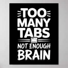 Poster Demasiadas Guias, Não O Brain Suficiente