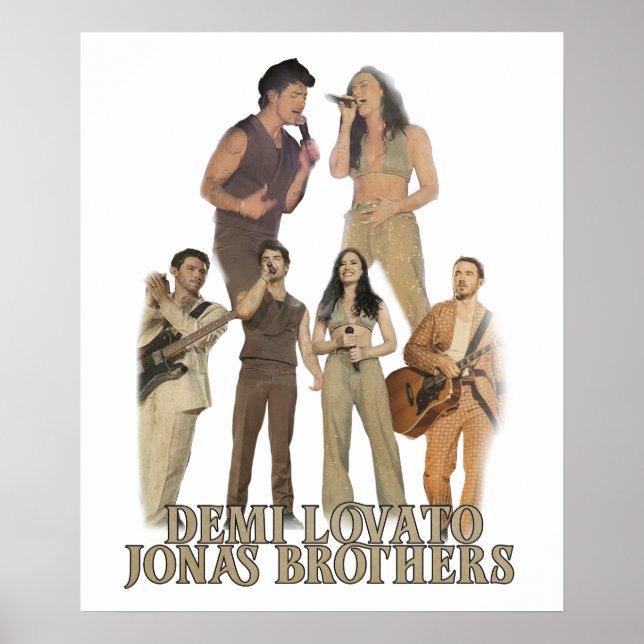 Poster Demi Lovato Jonas Brothers  (Frente)