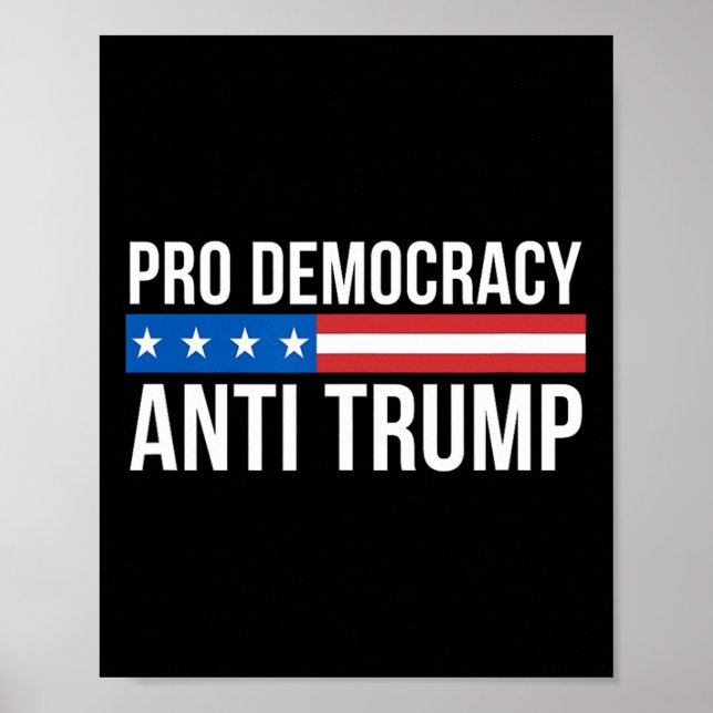 Poster Democracia - Anti Trump - (Frente)