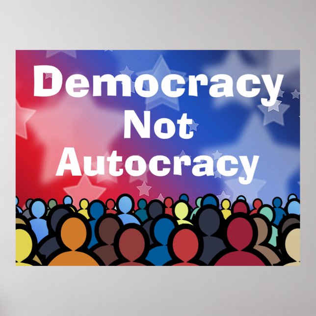 Poster Democracia Não Autocracia (Frente)