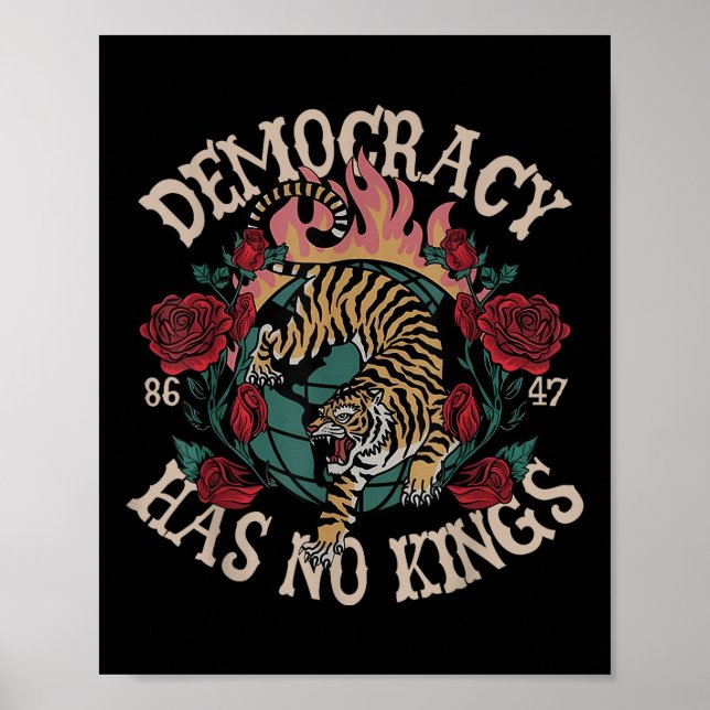 Poster Democracia Não Tem Kings 8647 Tiger (Frente)