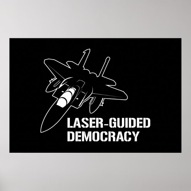 Pôster Democracia/Paz guiada por laser através do poder d (Frente)