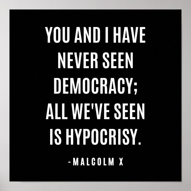 Poster Democracy or Hypocrisy (Frente)