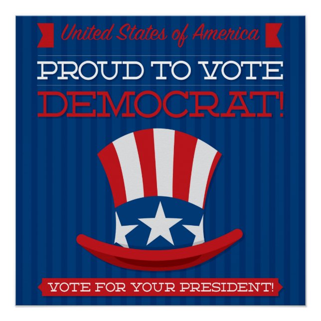 Pôster Democrata (Frente)