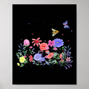 Poster Democrata Liberal Anti-Trump Sutil Floral