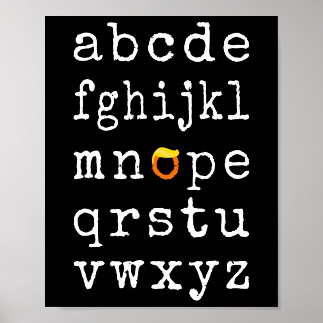 Poster Democratas Engraçados Wig Trump Eleições Anti-Trum (Frente)