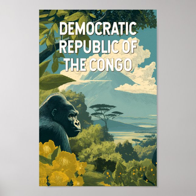 Poster Democratic Republic of the Congo Illustration (Frente)