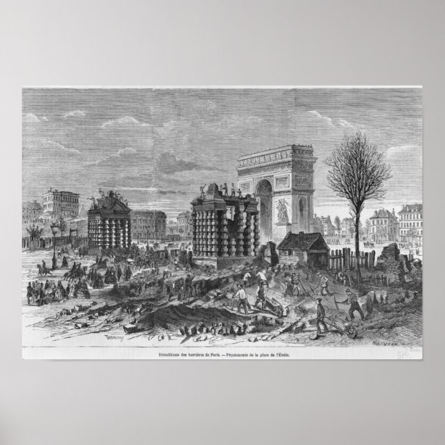 Pôster Demolição das barreiras de Paris (Frente)