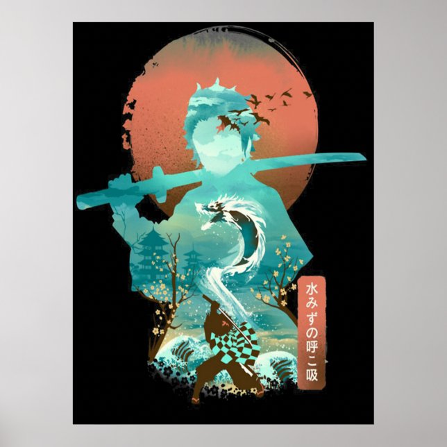 Poster Demon Slayer Adventure Anime Tanjiro Kamado Awes (Frente)