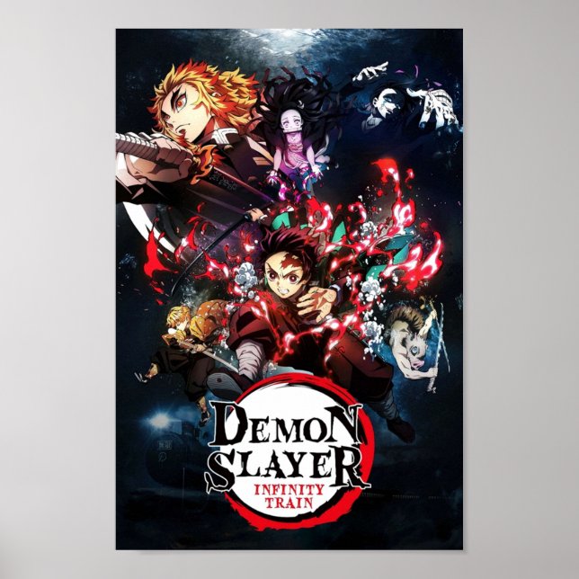 Poster Demon Slayer Kimetsu no Yaiba The Movie Mugen Tr (Frente)