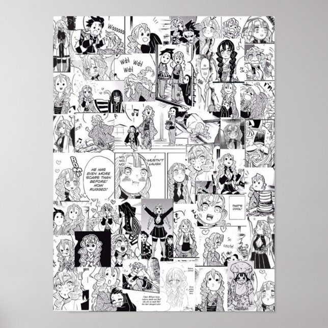 Poster Demon Slayer Mitsuri Kanroji Collage (Frente)
